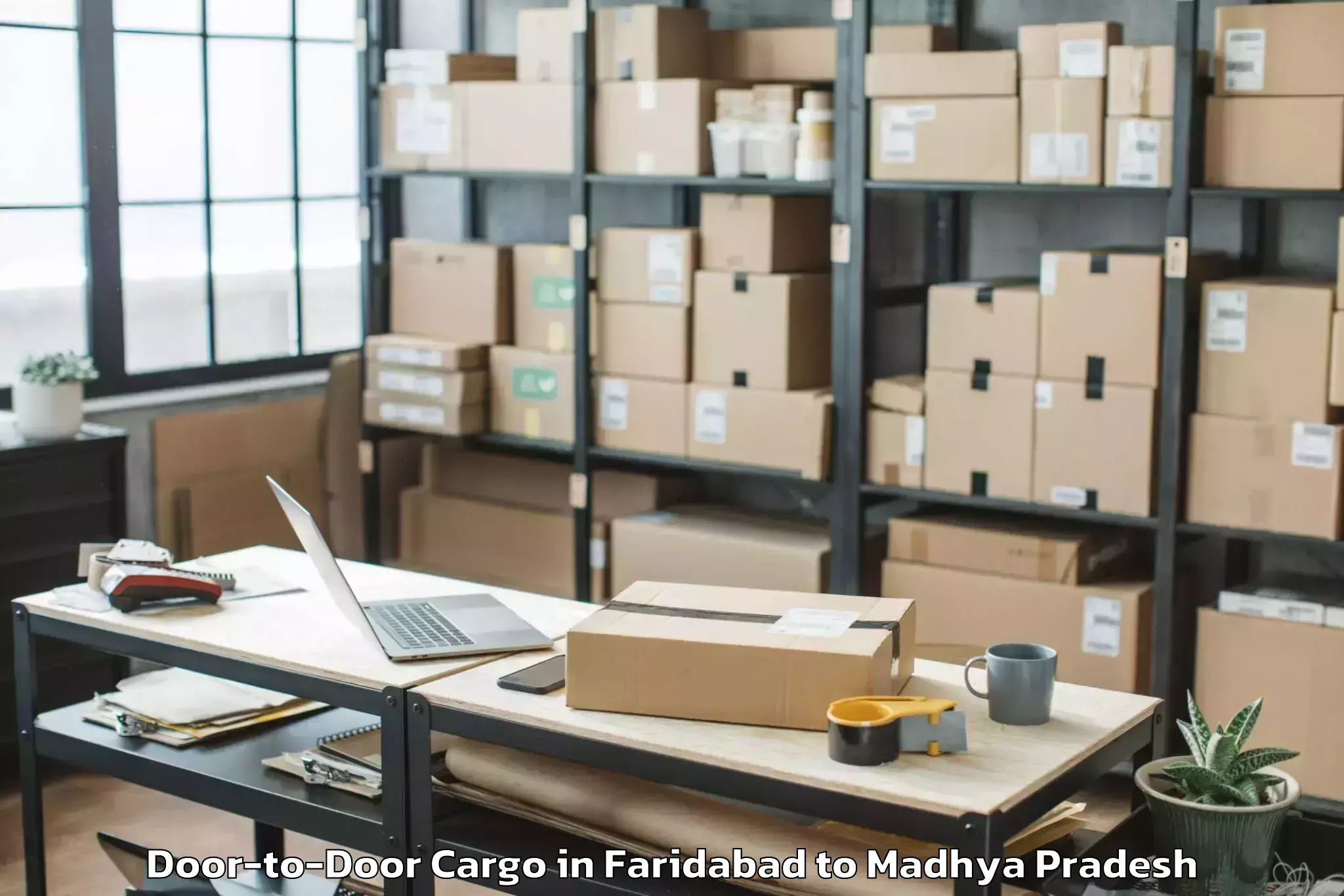 Book Faridabad to Manawar Door To Door Cargo Online